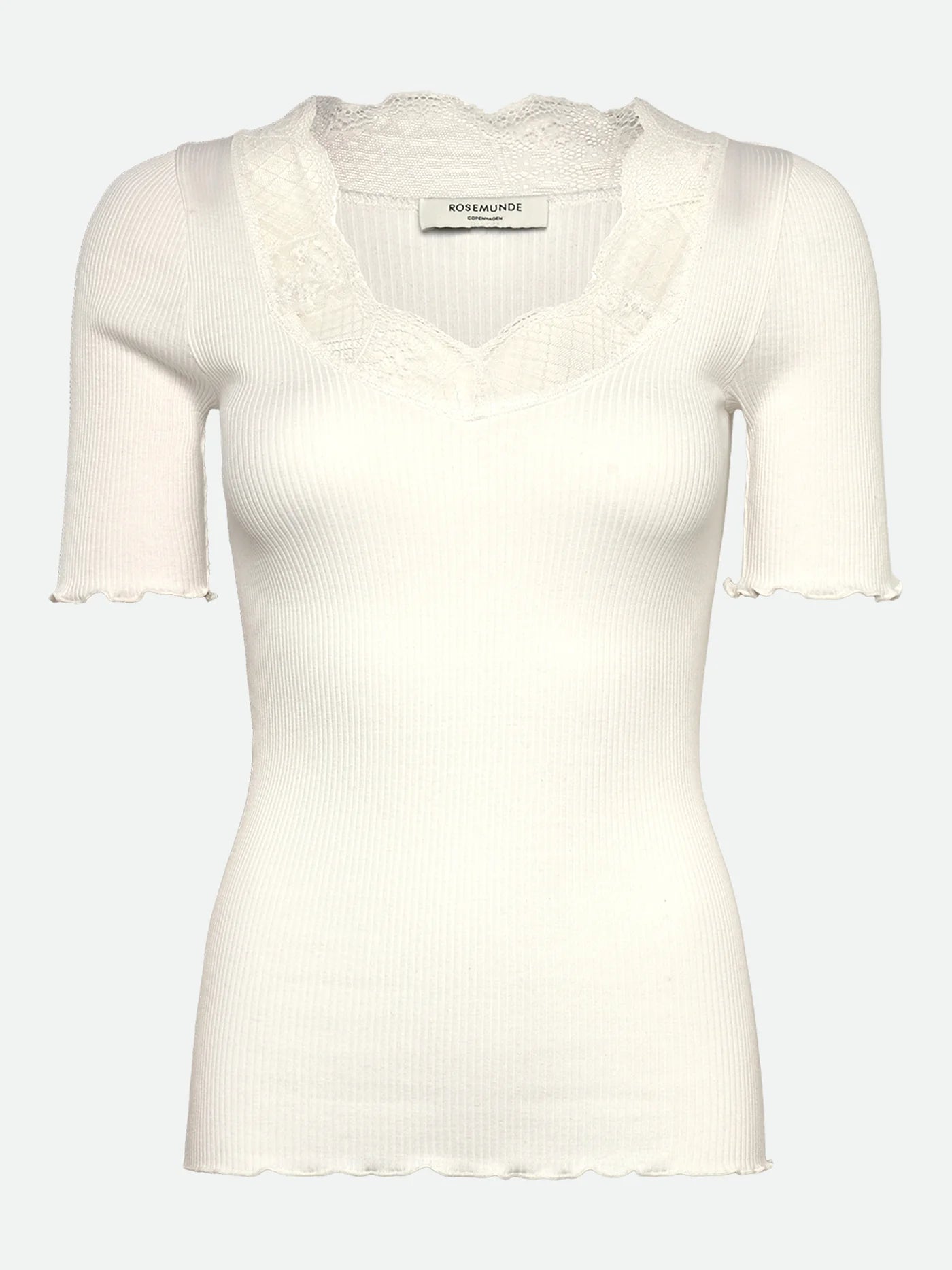 Rosemunde | RWBeatha 2/4 Lace T-shirt | Ivory