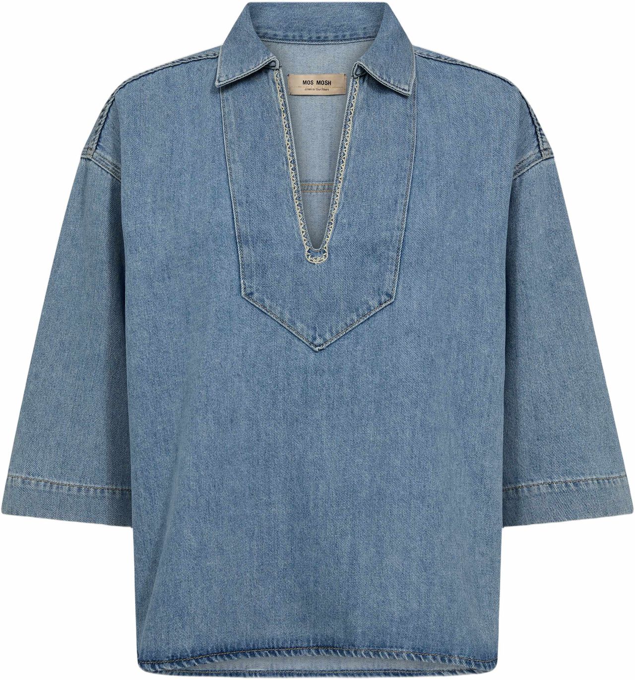 Mos Mosh Bluse | MMMerla Deco | Light Blue