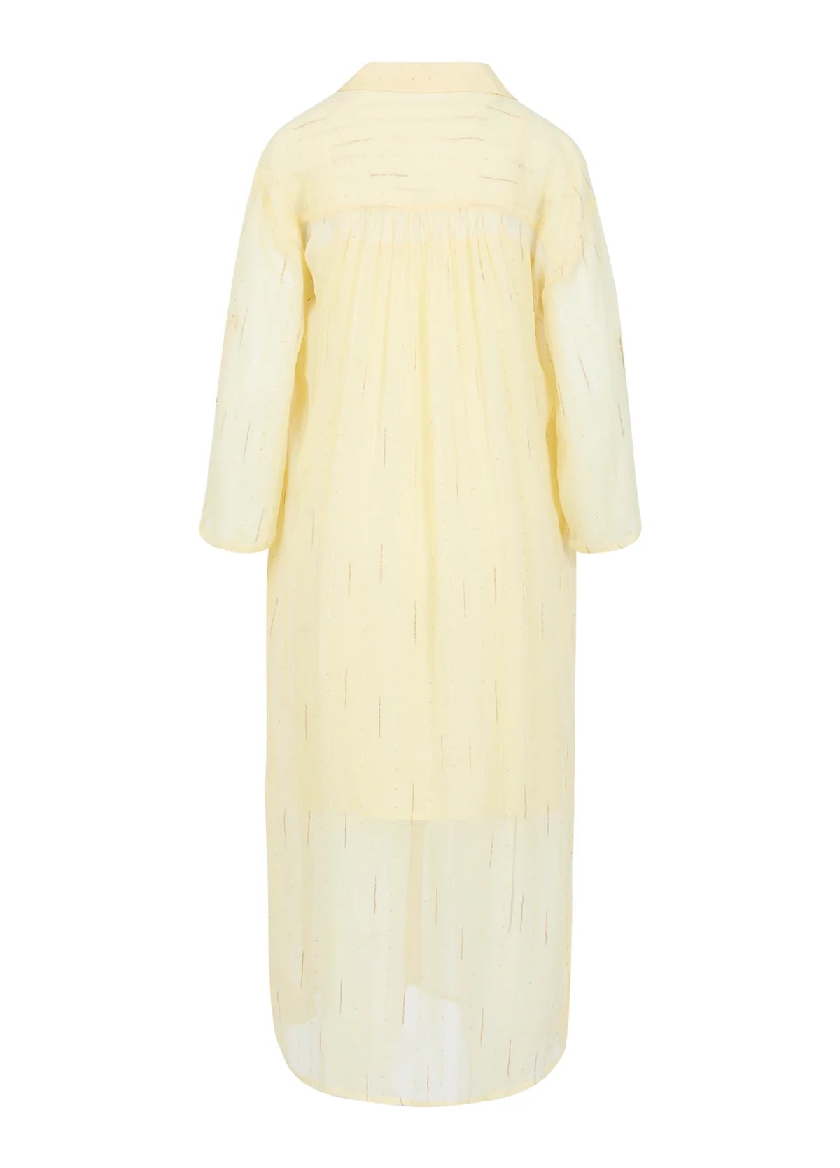 Coster Kjole | Butter yellow with gold lurex
