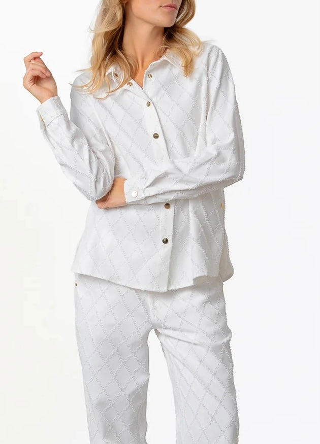 Coster Skjorte | Shirt with structure | White