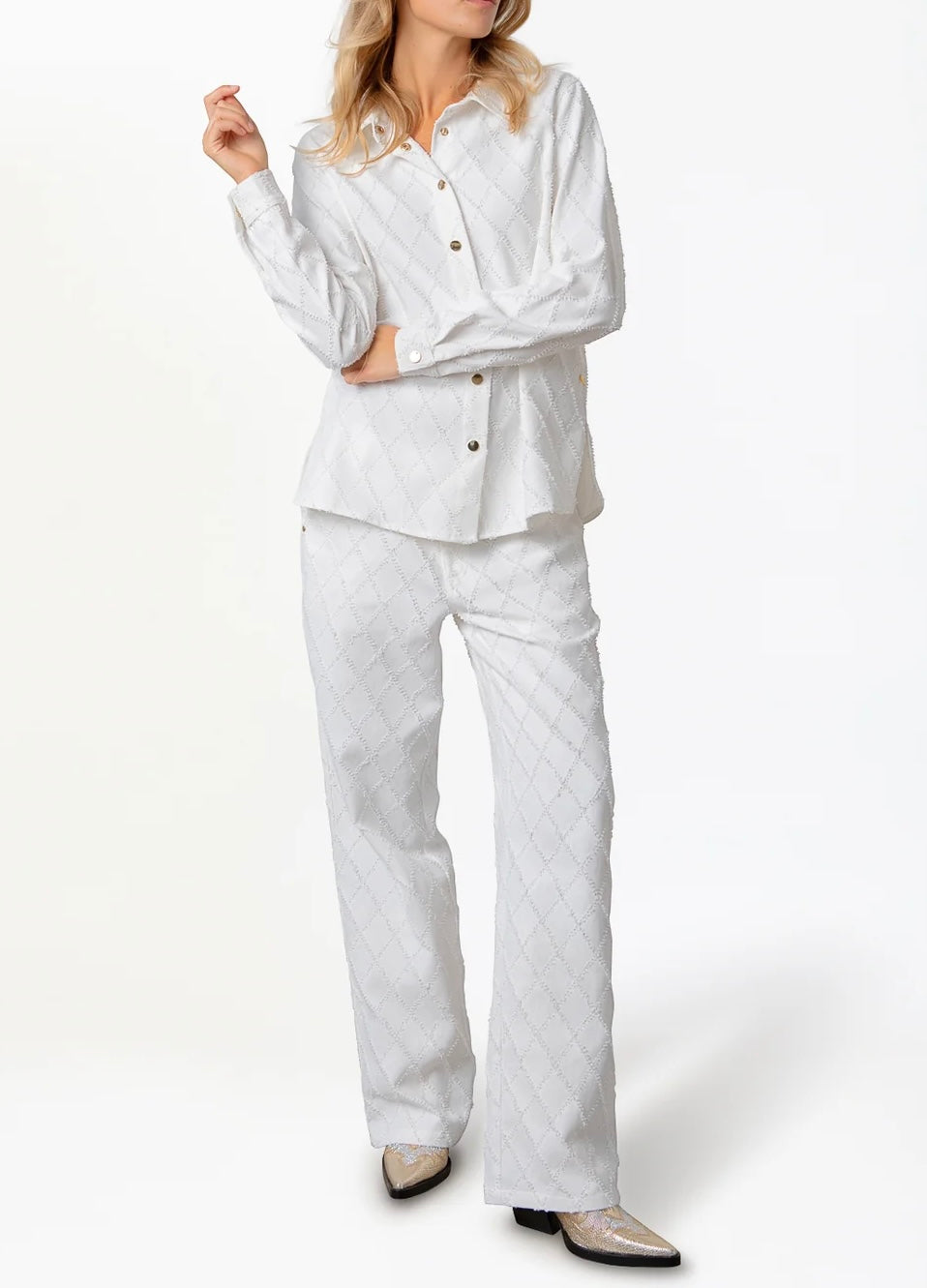 Coster Skjorte | Shirt with structure | White