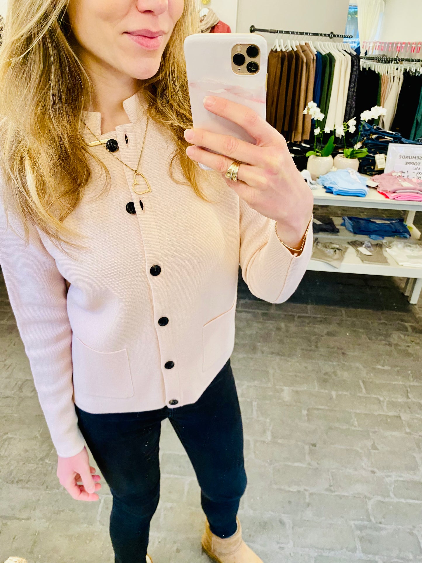 SibinLinnebjerg Cardigan | Dell | Rosa