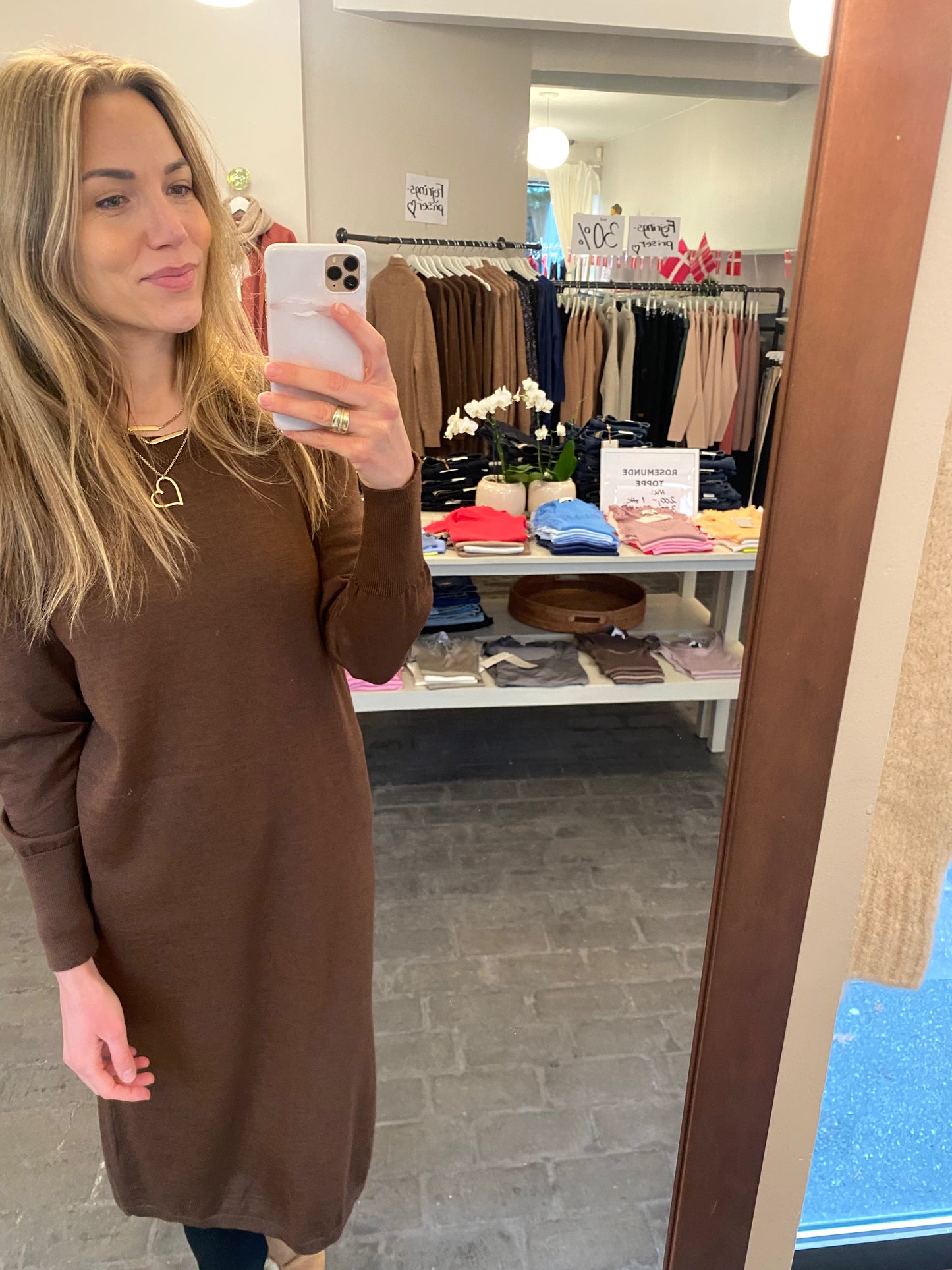 SibinLinnebjerg Kjole | Dee | Alpaca Wool Mix | Brown Sugar