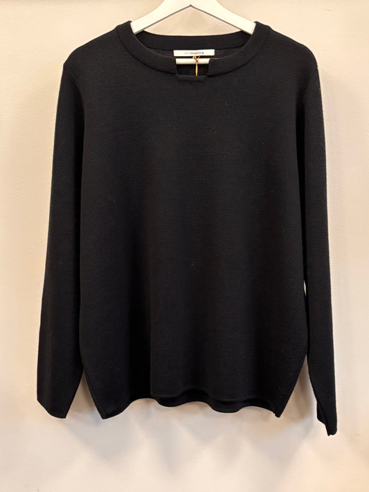 SibinLinnebjerg strikbluse | Lina | Black