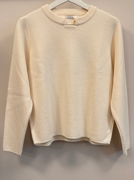 SibinLinnebjerg strikbluse | Lina | Offwhite
