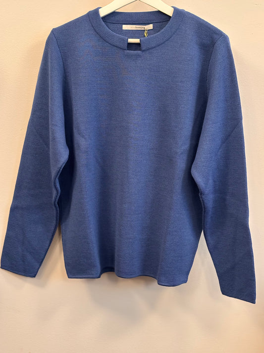 SibinLinnebjerg strikbluse | Lina | Clear Blue