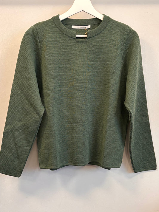 SibinLinnebjerg strikbluse | Lina | Army Melange