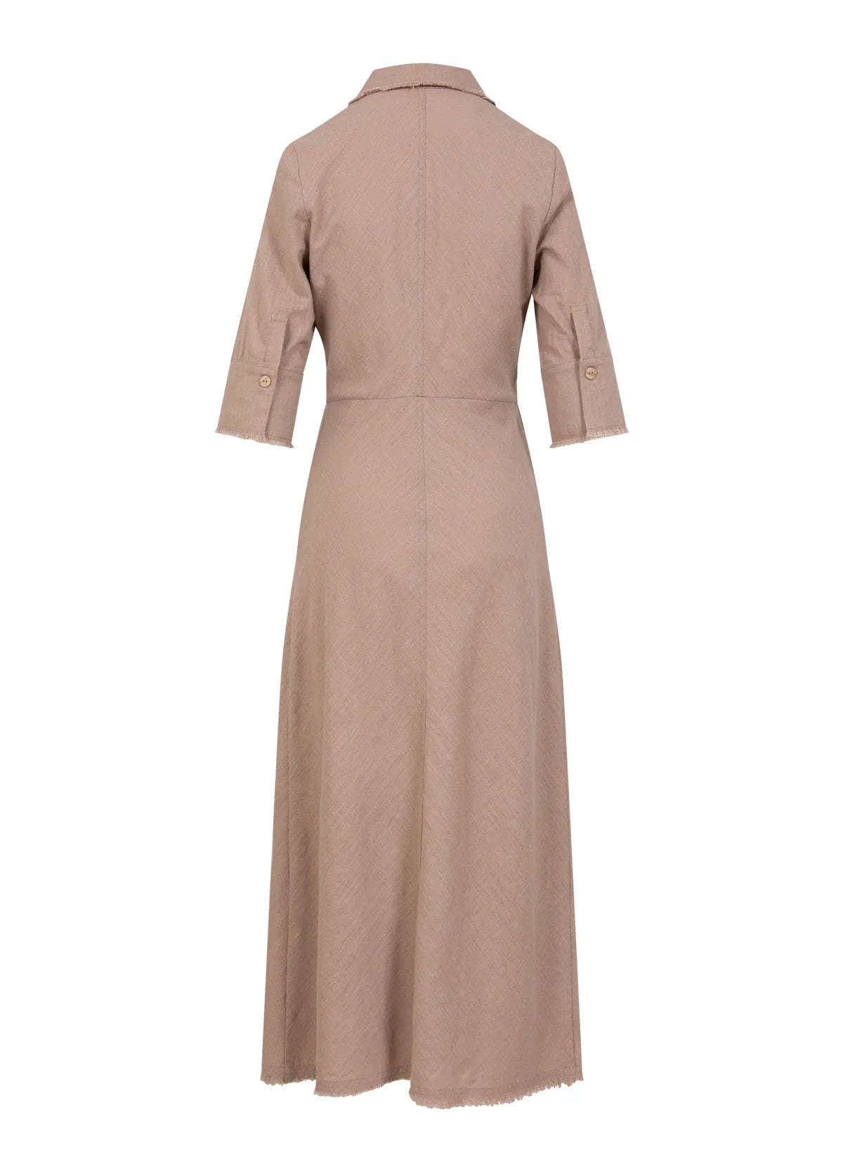 Coster Kjole | Dress with raw edges | Sand