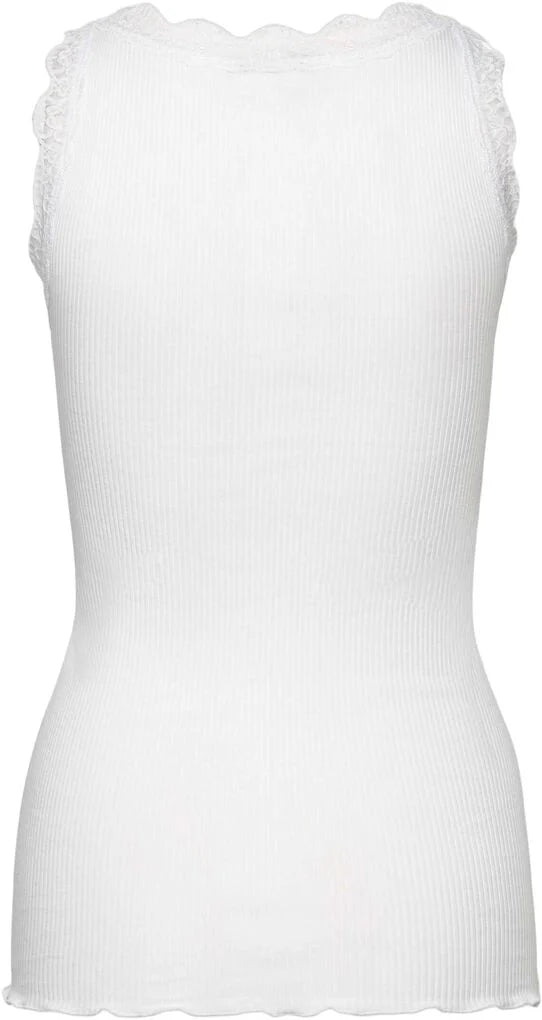 RMWBalta Rosemunde Top | Balta Modal Lace V-neck Top | New White