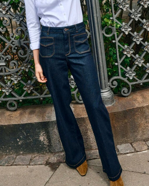 Mos Mosh Jeans | MMColette Deluxe | Dark Blue - Længde 32