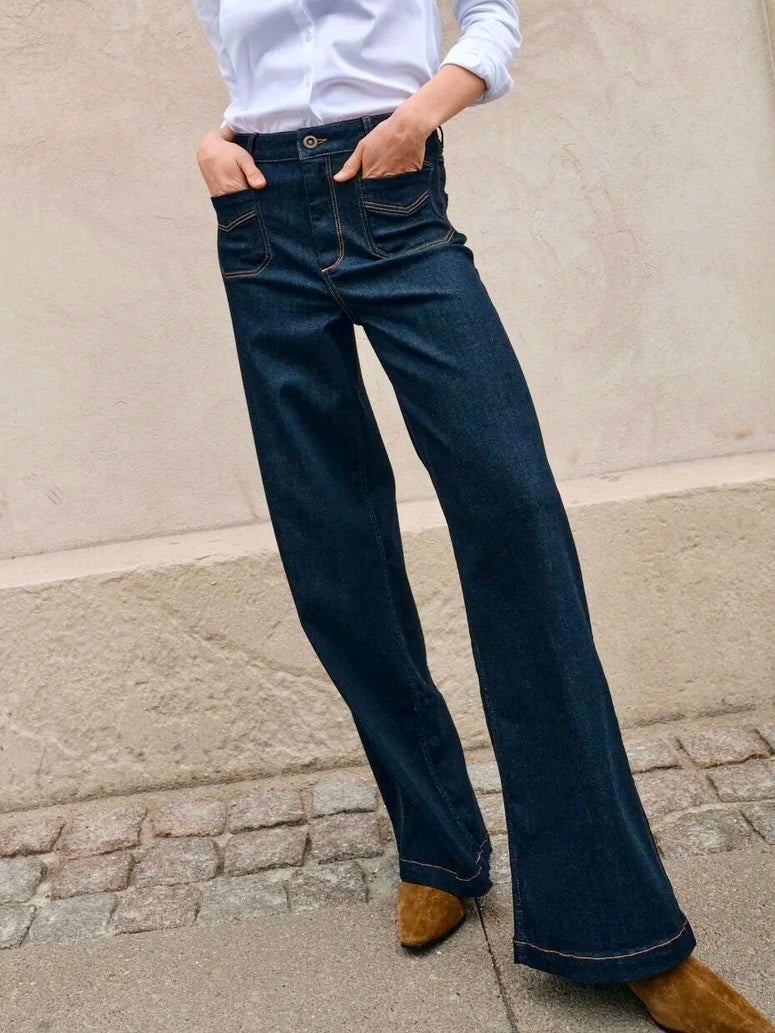 Mos Mosh Jeans | MMColette Deluxe | Dark Blue - Længde 32