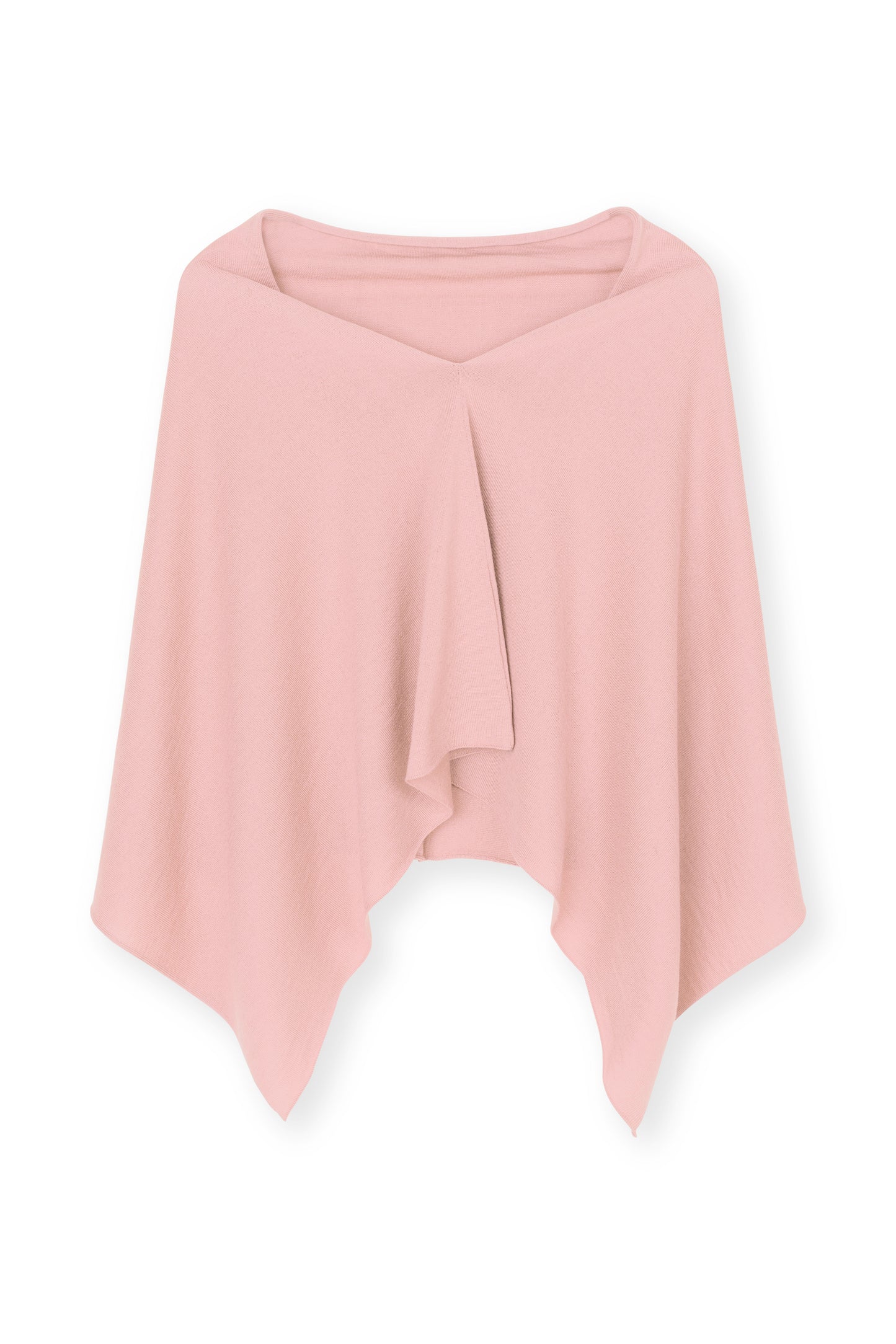 SibinLinnebjerg Poncho | Paris | 100% Fine Merino Wool | Pale Pink