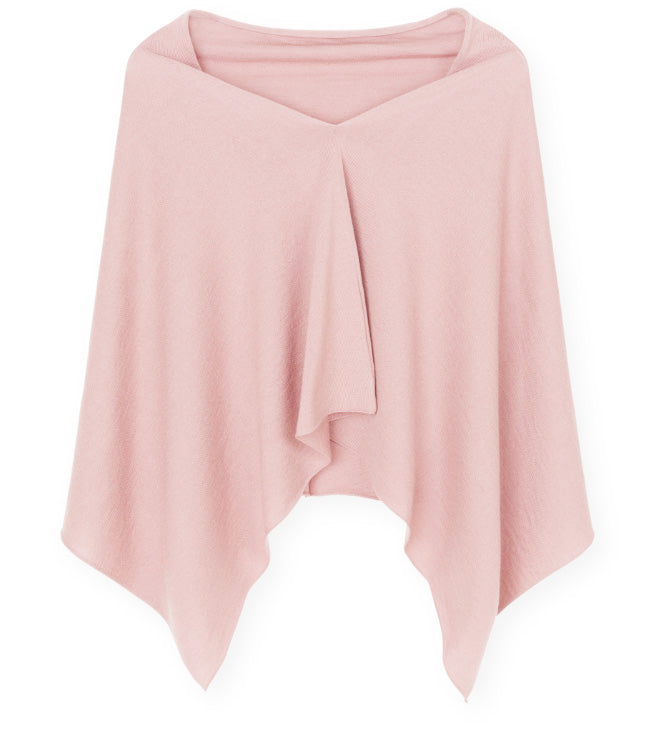 SibinLinnebjerg Poncho | Paris | 100% Fine Merino Wool | Ballerina Pink