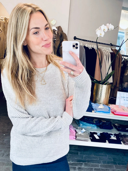 SibinLinnebjerg Strik | Irwin | Light Grey Melange