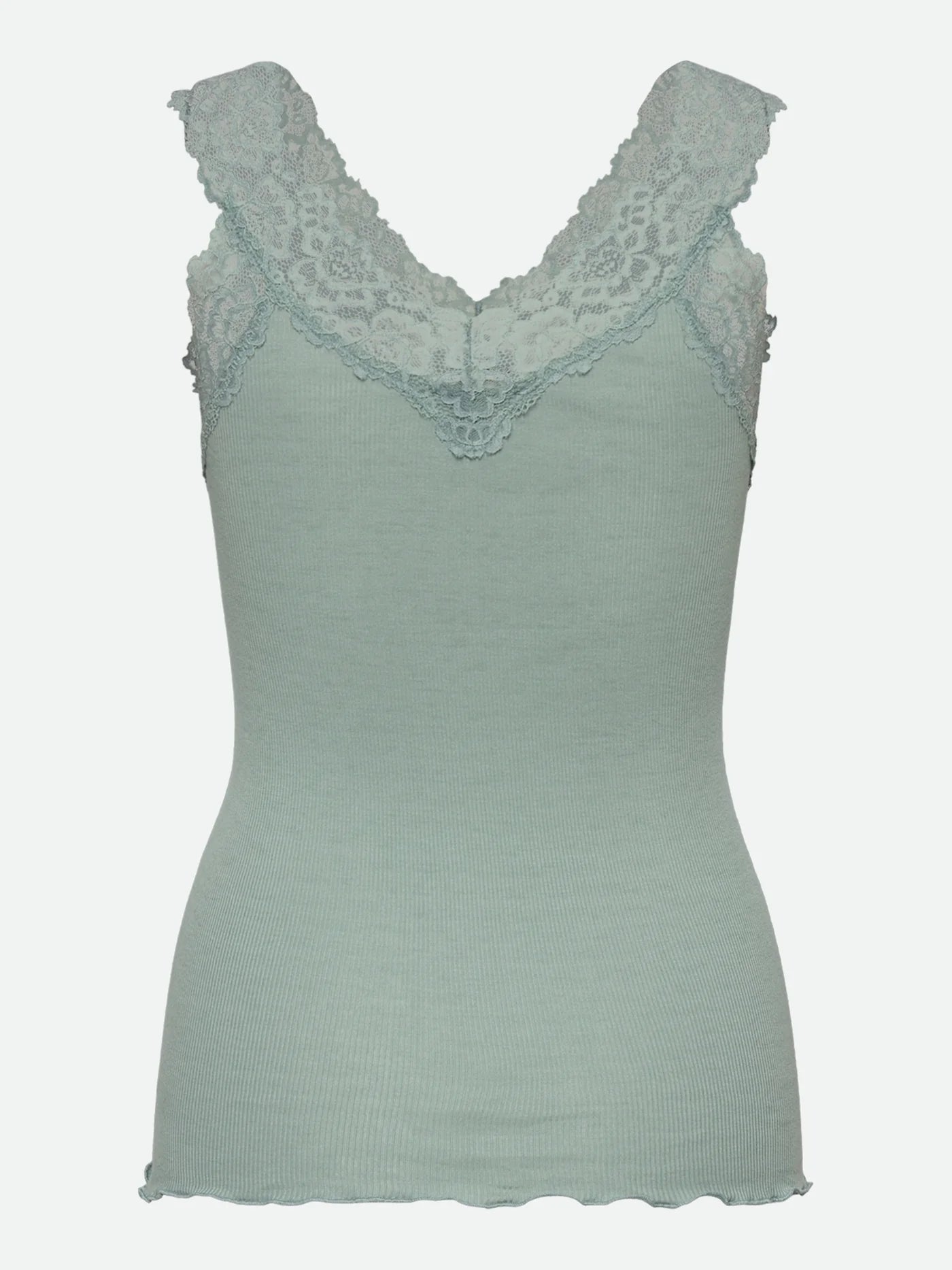 Rosemunde | RWBernadine Organic SL Lace Top | Chinois Green