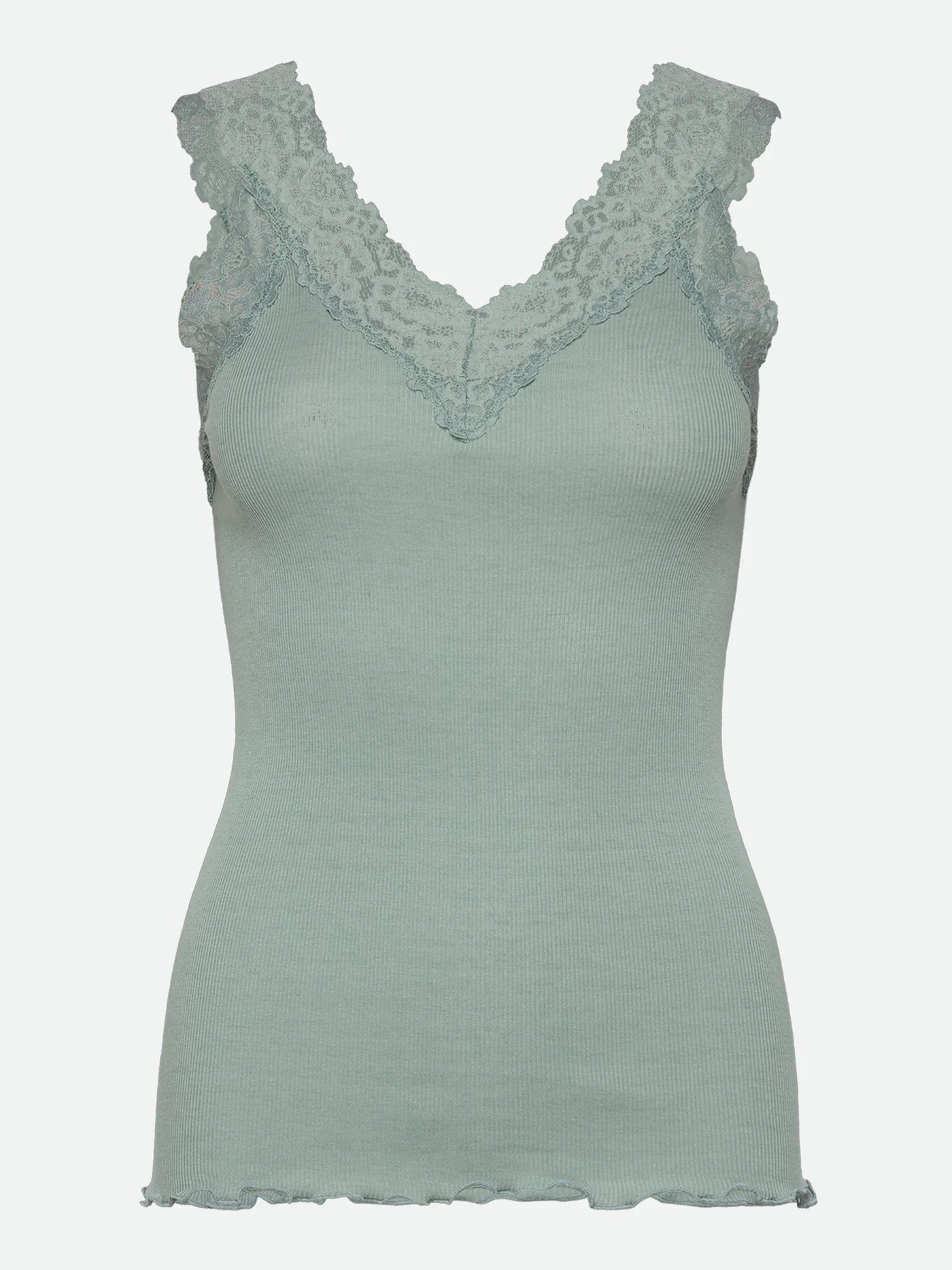 Rosemunde | RWBernadine Organic SL Lace Top | Chinois Green