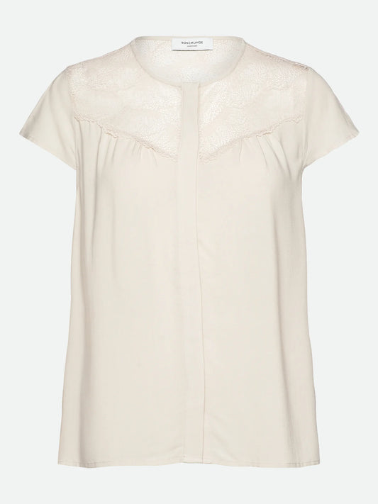 Rosemunde | RWElif Capsleeve Regular Lace Blouse | Rainy Day