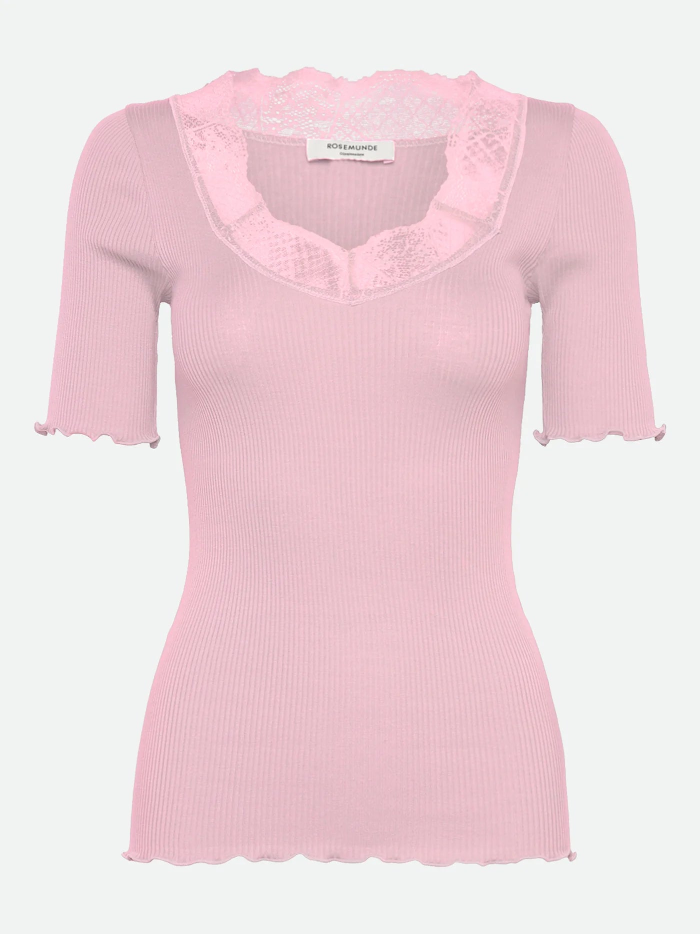 Rosemunde | RWBeatha 2/4 Lace T-shirt | Pink-a-boo