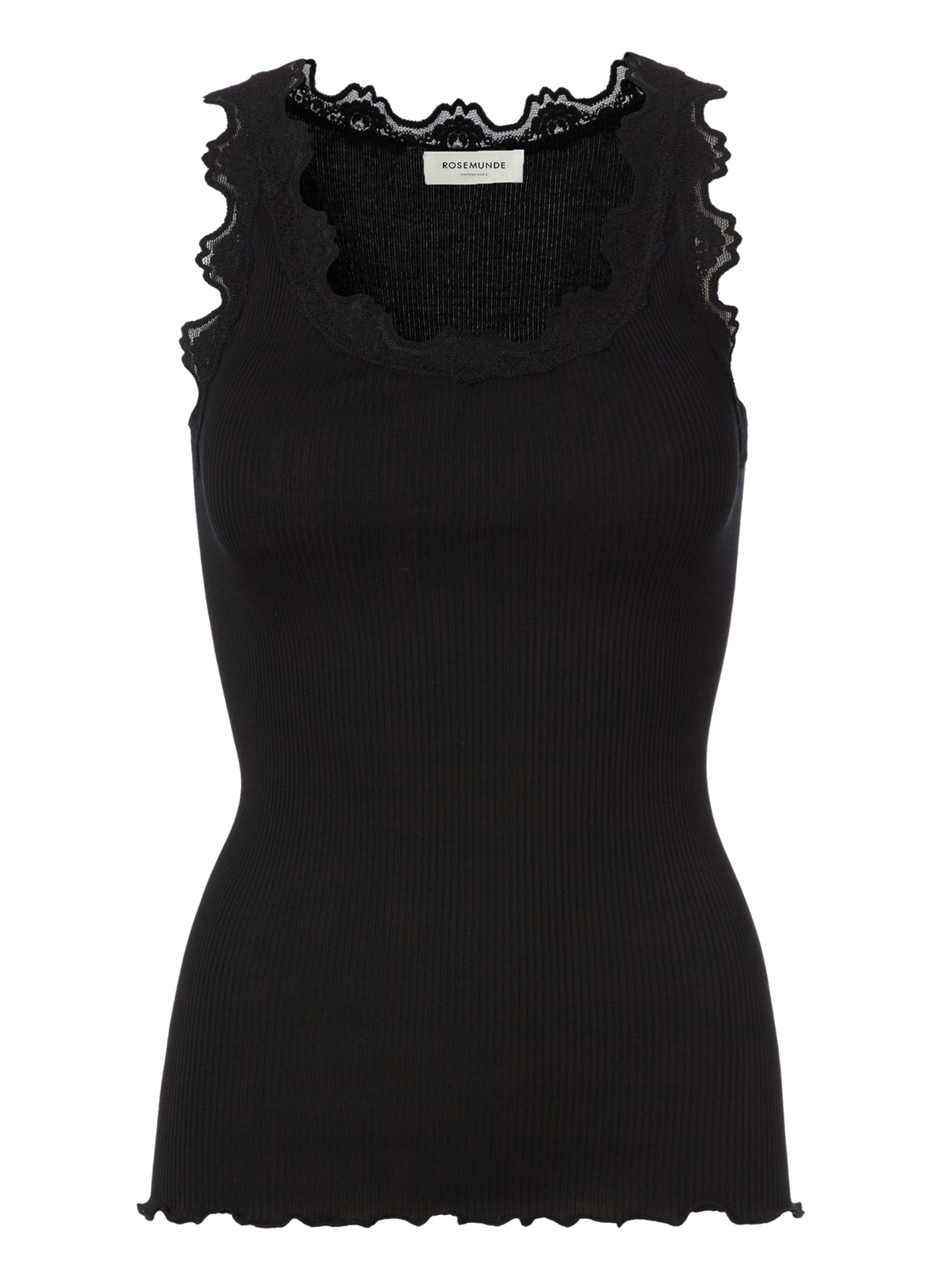 Rosemunde Top | RWBabette 5405 Lace U-neck Top | Black