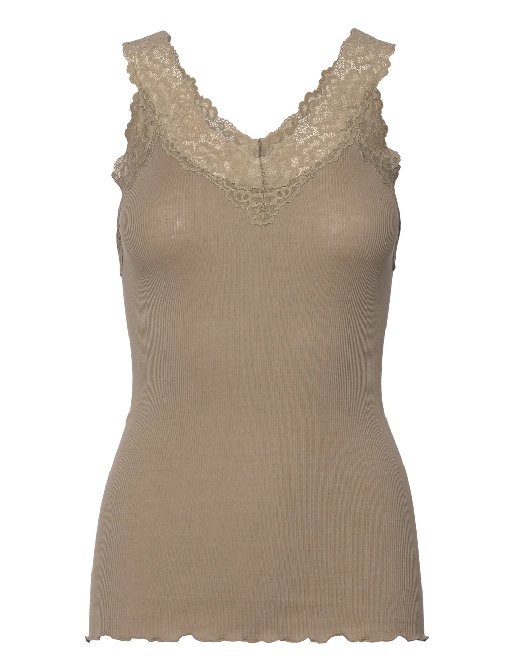 Rosemunde top | RWBernadine Organic SL Lace Top| Peach Fuzz