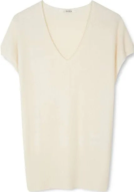 SibinLinnebjerg T-shirt |Venla | Merino Wool Mix | Råhvid