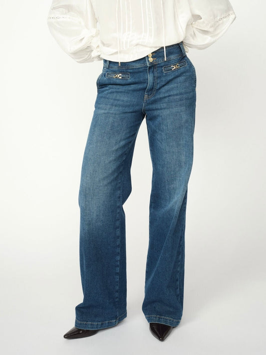 Mos Mosh Jeans | MMCandia Peach Jeans | Dark Blue - Længde Long