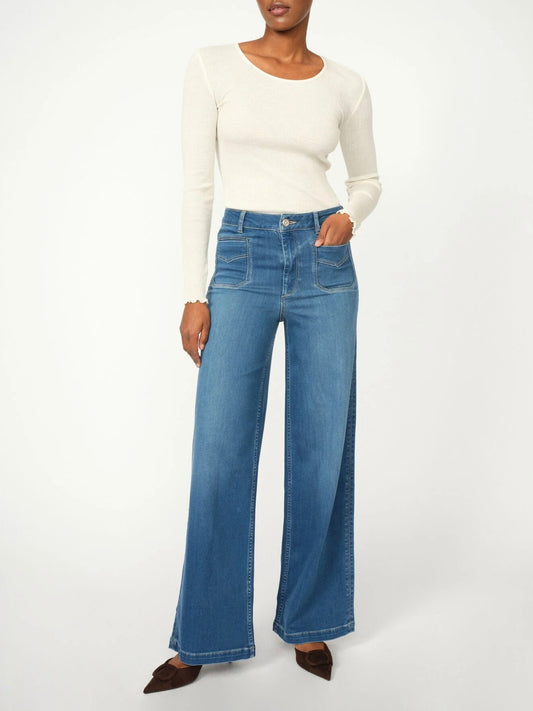 Mos Mosh Jeans | MMColette Deluxe | Mid Blue - Længde 34