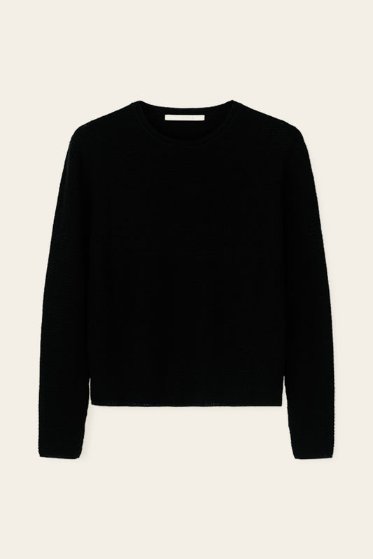 SibinLinnebjerg Bluse | Livia | Merino Wool Mix | Black
