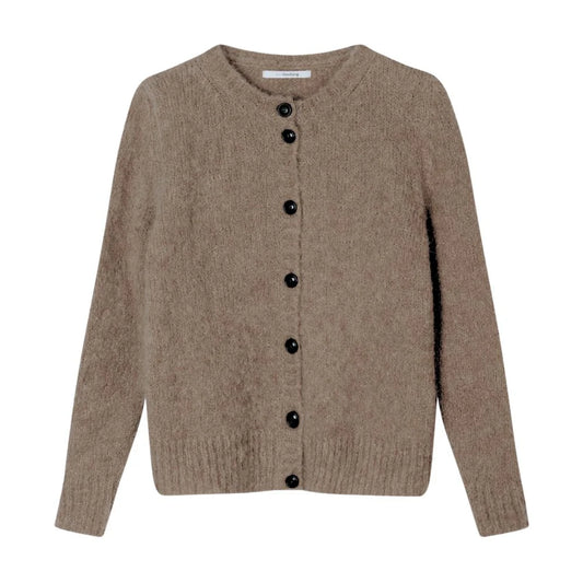 SibinLinnebjerg Cardigan | Hailey | Alpaca Mix | Dark Sand