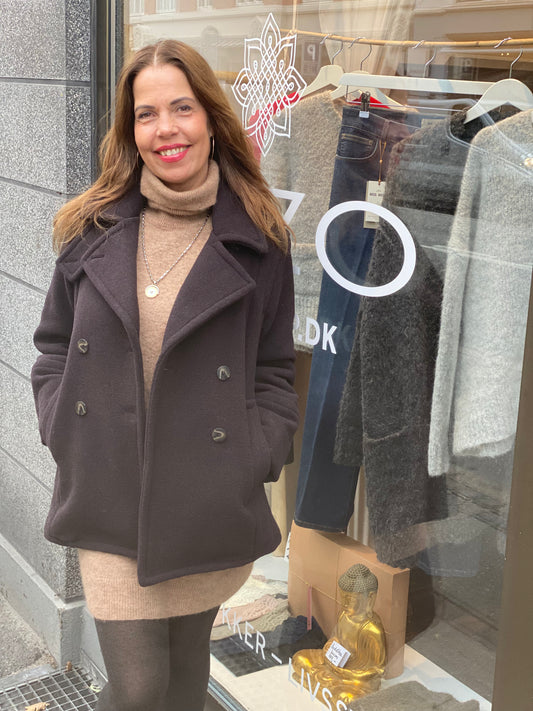 Mos Mosh Jakke | MMCharly Wool Jacket | Chocolate Torte