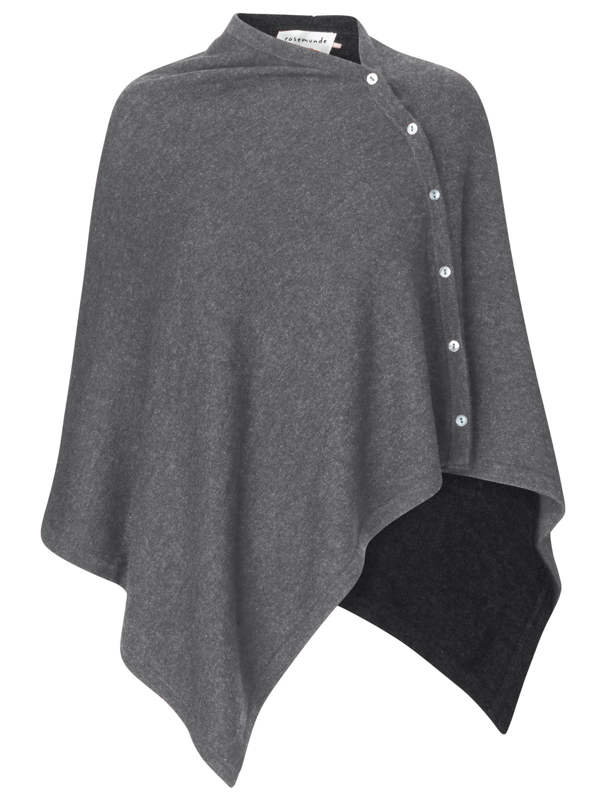 Rosemunde Cashmere Poncho RWLaica | Wool & Cashmere | Grey Melange