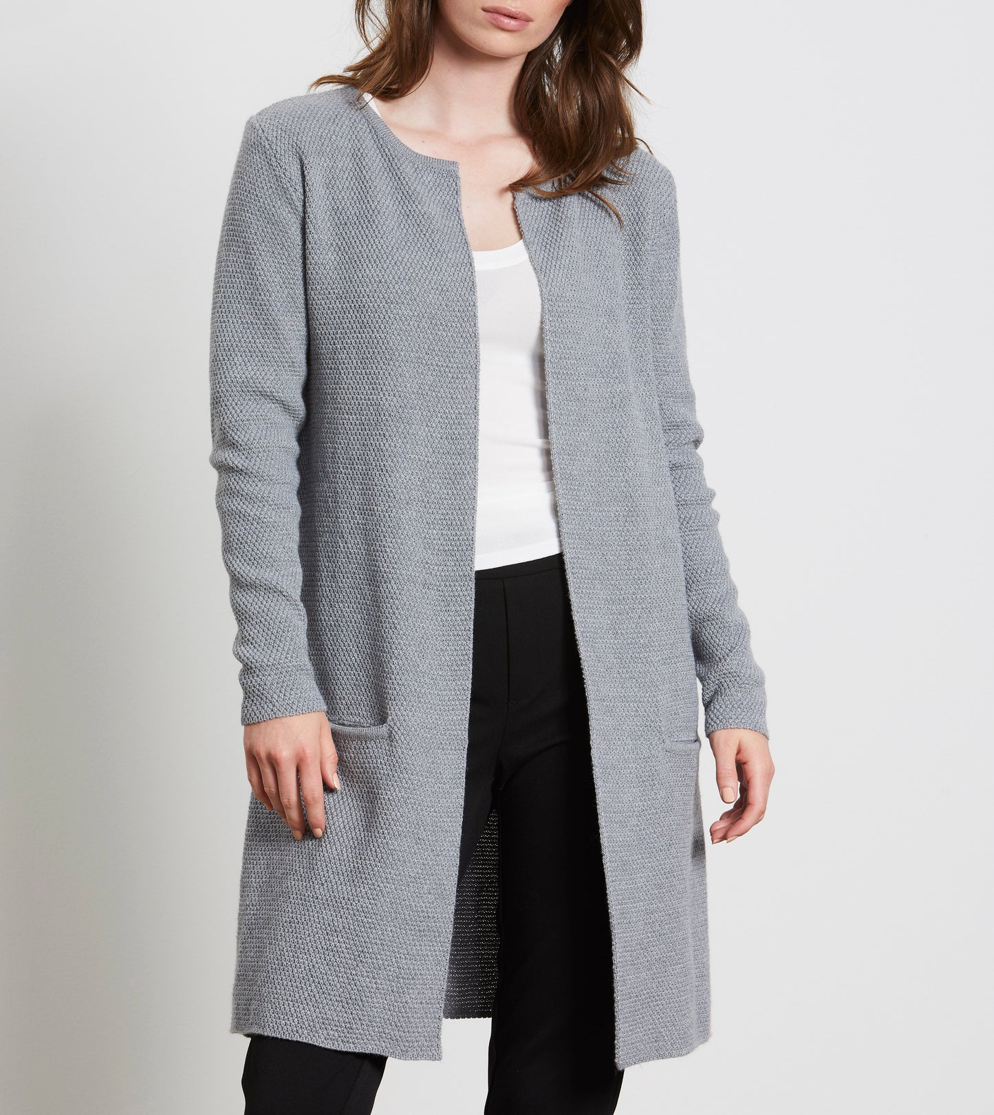 SibinLinnebjerg Cardigan | Mary | Merino Wool Mix | Light Grey