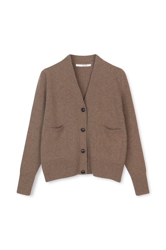 SibinLinnebjerg Cardigan | Vilma | Lambswool | Dark Sand