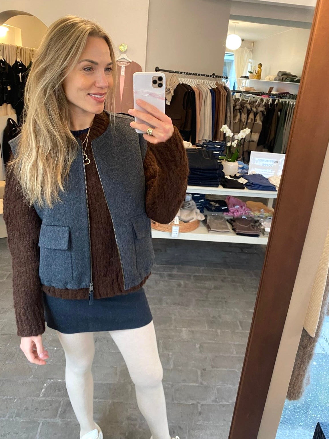 Mos Mosh Vest | MMElise Loisa Wool Vest | Phantom