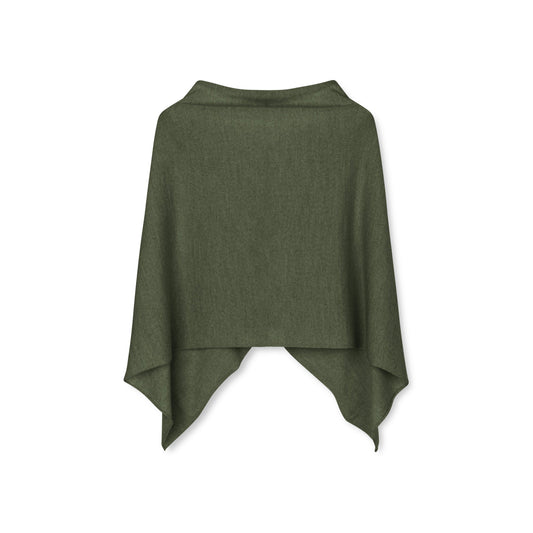 SibinLinnebjerg Poncho | Paris | 100% Merino Wool | Light Army